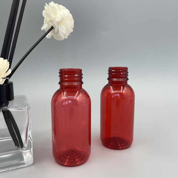 Против УЛЬТРАФИОЛЕТОВОГО пустого пластикового круга бутылок 100ml 3.52OZ сиропа с крышкой трамбовки очевидной