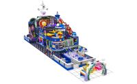 Blue Interstellar Children's Indoor Playground With Space Exploration Theme