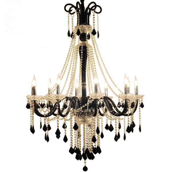 Black huge crystal chandelier for Kitchen Dining room Lighting Fixtures (WH-CY-153)
