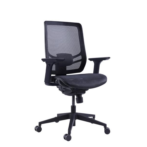 High Strength Black PA Plastic Middle Cost Flexible Office Task Chairs