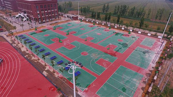 Outdoor / Indoor Basketball Court PU Sports Flooring Wear Resistance