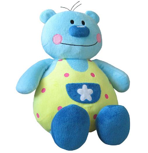Blue Kid / Baby Music Plush Toys Customized For Early Learning