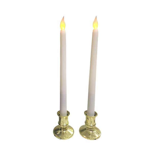 Handmade Flameless Taper Candles Battery Powered Long LED Candles For Home Wedding Party Decor