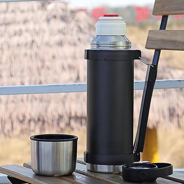 304 Stainless Steel Wide Mouth Vacuum Flask for Sports Gym and Travel 1200ml Capacity