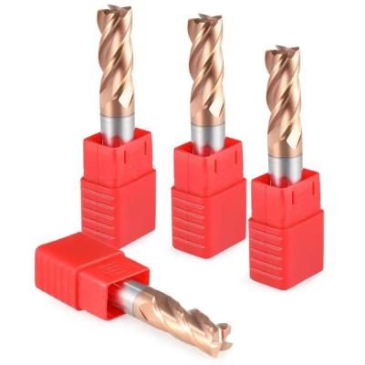 4 flûtes de carbure de tungstène moulins à extrémité plate CNC coupeuse de fraisage à charpente droite coupeuse de fraisage revêtue à grande vitesse
