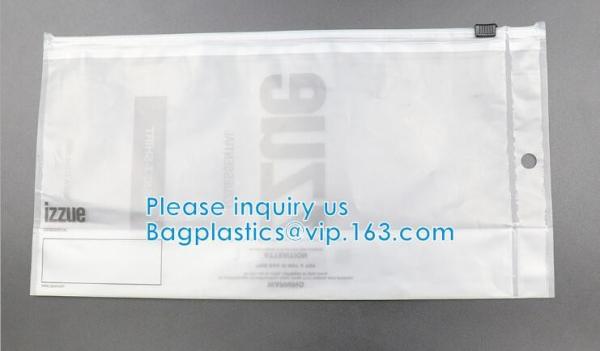 Swimwear Packaging Pouch With K Top, Gusset Bag Bikini Slider Zipper Packaging Bags, Hanger Hook Underwear