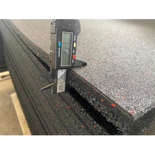 1m*1m 20mm Extra Heavy-Duty Black Rubber Floor Protection Mat for Gym and Fitness Centre