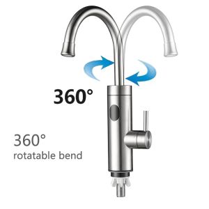 Instant Hot Water Electric Tap 3300W LED Digital Display 3s Heating Instant 360