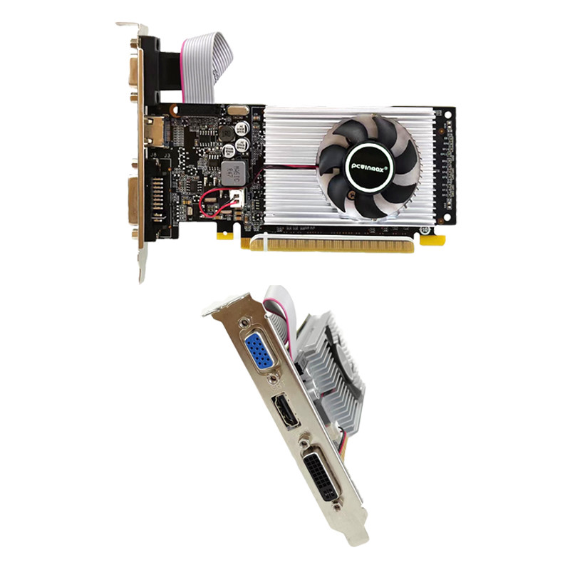 PCWINMAX GT 210 1GB 64bit GDDR3 Low Prof Single Fan HD VGA Настольная видеокарта Оригинальная GPU PCI Express 2.0x16