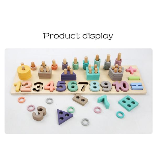 Геометрическая 14cm деревянная математика Montessori игрушки математики преграждает Preschool преподавательство