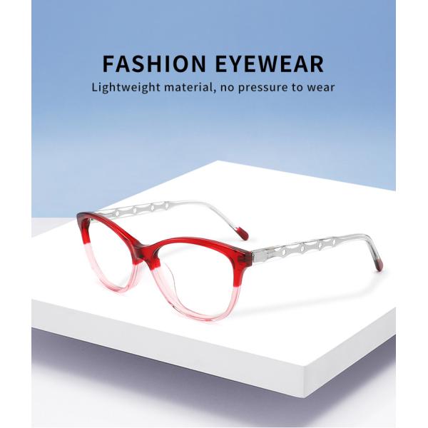 Стекла глаза кота ацетата ясных женщин объектива классические обрамляют особенную ширину 2,08