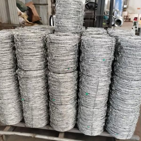 Anti Climb Barbed Wire, 14x14 BWG Hot Dipped Galvanized Double Strand for Prison Wall Top and High Security Fence – 100m