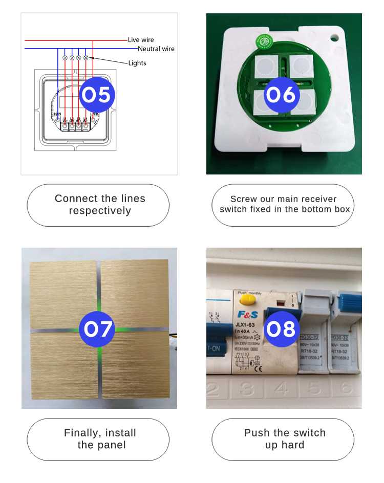 Zigbee 3.0  Smart Home 1/2/3 Gang Button Wall Switch D1 Tripple With/without Neutral Version