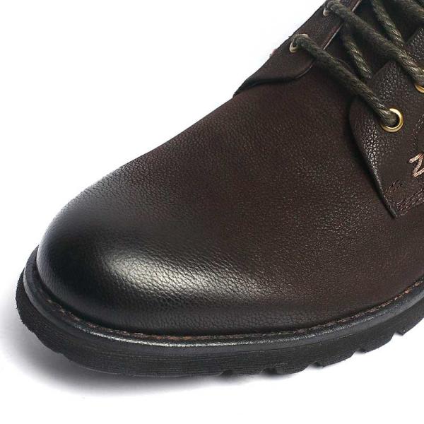 Dark Brown Anti Odor Mens Leather Durable Casual Boots