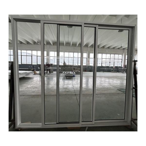Powder Coated Aluminum Double Glass Sliding Door With Screen For House