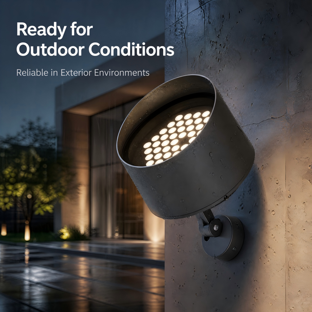 120W Multi‑Mount LED Outdoor Floodlight, Heavy‑Duty Metal Adjustable Landscape