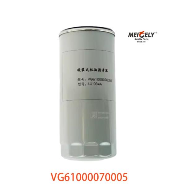 Filtro de aceite de motor Weichai VG61000070005 para Sinotruk Howo JX0818A