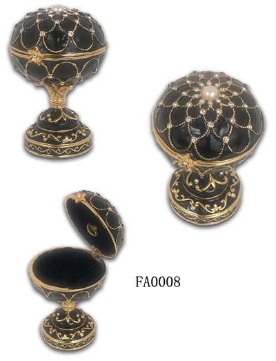 Faberge Egg Decorative Box Pewter Faberge Egg Decorative Box