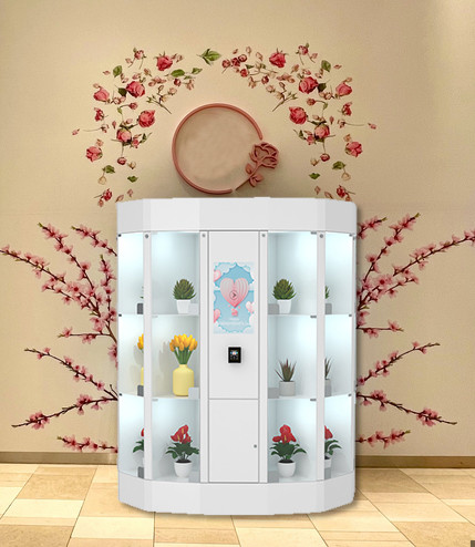 22'' LCD Touch Screen Flower Vending Locker With LED Illuminating