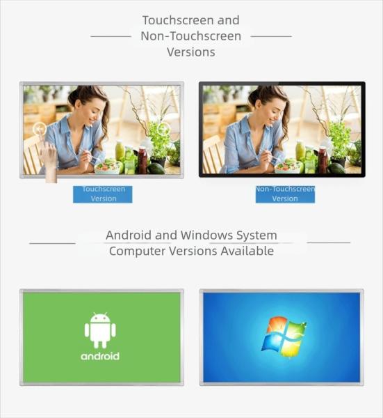 65 Inch Digital Signage 4K UHD LCD IR Interactive Digital Signage For Showroom