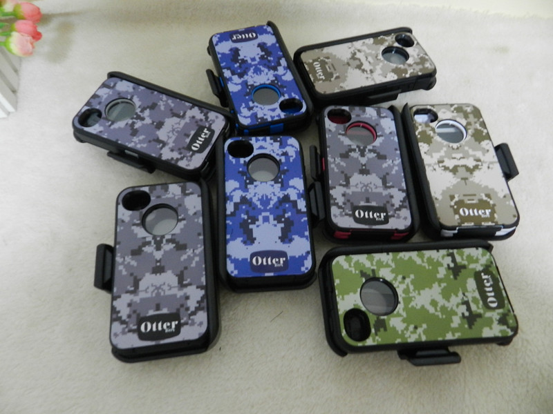 Defender Outer Box Phone Cases Ottered Camo Series For iPhone4 / 4s