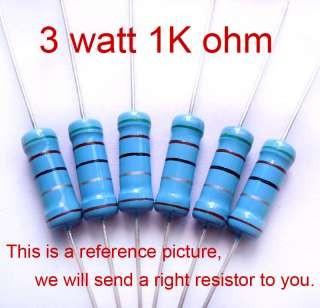 3 Watt 1 k ohm 1k Metal Film Resistor R RoHS 1% 3W