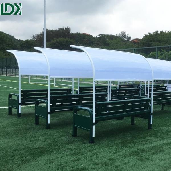 2.15m Aluminum  Soccer Pitch Portable Soccer Bench With Tent Player Team Rest Area Equipment
