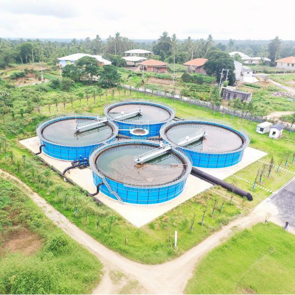 Durability NSF ANSI CAN 61 Enamel Steel Bolted Tanks For Waste Water Treatment