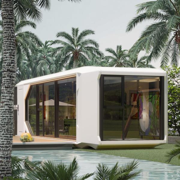 Maison capsule mobile personnalisable pour un hôtel en plein air facilement assemblée et personnalisable