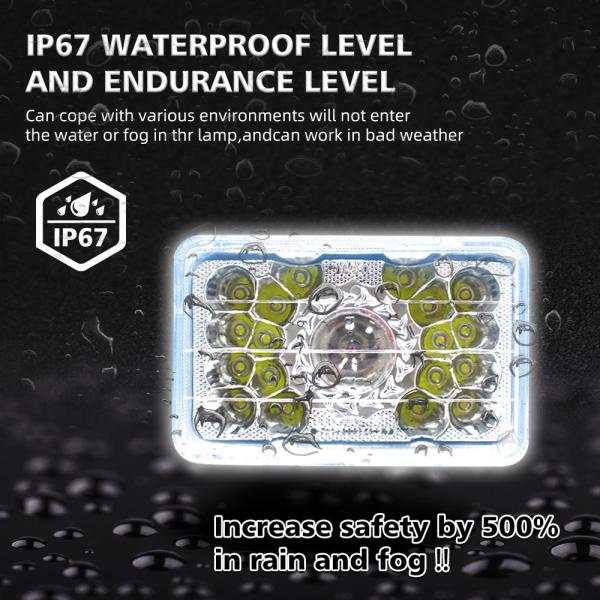 YAYE 6 Inch High Thermal Conductivity Aluminum CG125 LED Headlight with 1 Year Warranty and Red DRL