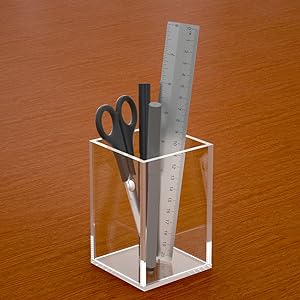 Acrylic Box, C;Ear Box Pen Holder Medical Pack,Clear Desktop Pencil Cup Stationery Organizer For Office Desk Accessory