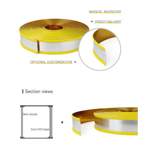 Environmental Protection Mirror Gold 65mm 80mm Channel Letter Trim Cap