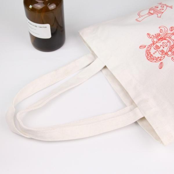 Canvas Printed Reusable Shopping Bags Advertising Cotton Cloth For Student Laptop