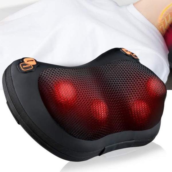 Ultra Relaxante Vibrante Neck Pillow PU Homedics Shiatsu Massage Pillow Com Calor