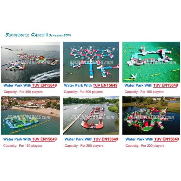 Safety Blue Yellow Inflatable Water Amusement Park For Resort CE UL SGS