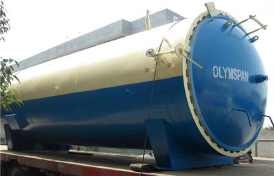 Autoclave vulcanizando industrial com cilindro hidráulico e interruptor de segurança