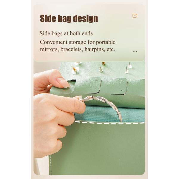 Travel Friendly Portable Jewelry Organizer Bag With PU And Rhinestone Material