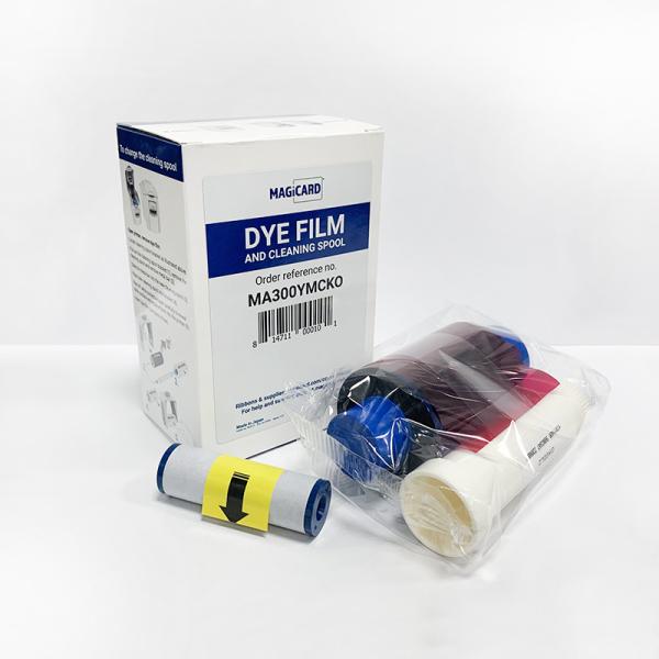 Original Import Magicard Ribbon Ma300ymcko Dye Film And Cleaning Spool 300 prints/roll