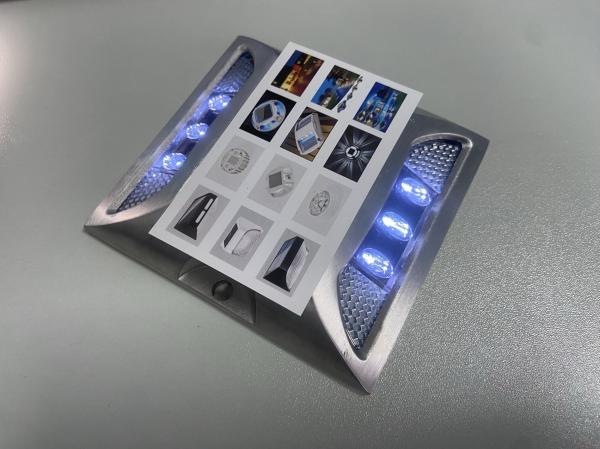 Aluminum Alloy PC Solar Road Reflectors Waterproof Markers in White Yellow Red Blue Green