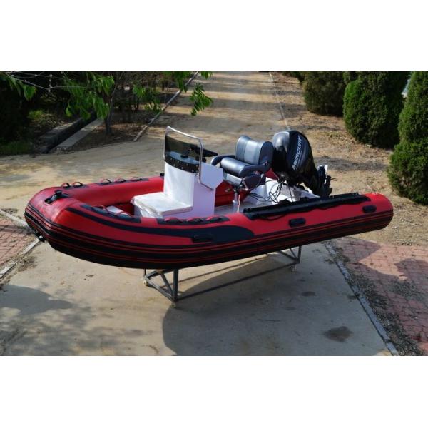 Medium Size Aluminum Rib Boat Hypalon Tube 420cm Removable With Seat