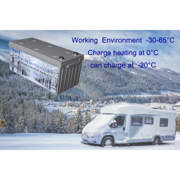 Собственная личность нагревая литий-ионные аккумуляторы 12V 120Ah LiFePO4 для солнечной системы motorhome каравана RV