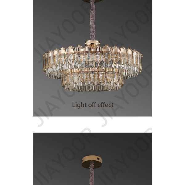 Led Light Bedroom Lamps Ceiling Modern Luxury Crystal Lamp Villa Living Room Pendant Light (WH-CY-270)