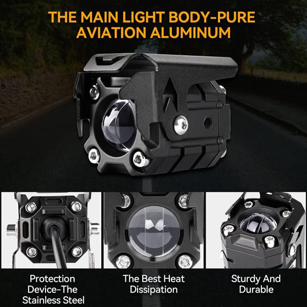 Долговечность YAYE Мотоциклы с светодиодом Светильники 60 Вт янтарь и белый светодиод