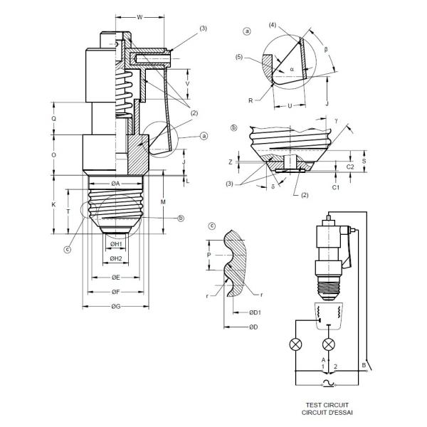 Hardness Steel Lamp Cap Gauge For Testing Contact - Making 7006-22A-5