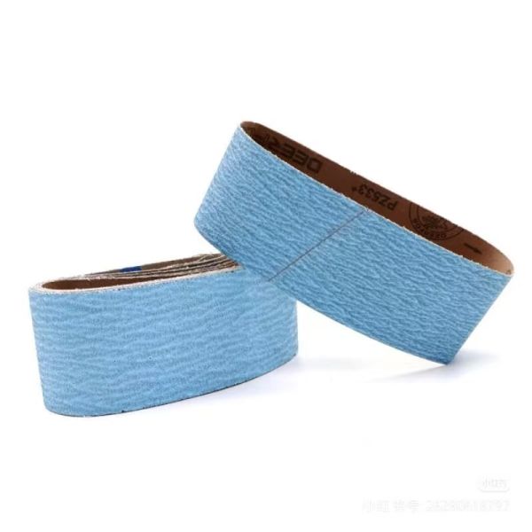 DEERFOS Zirconia Abrasive Sanding Belt 610x100mm with Ceramic-Cloth Backing for Heavy-Duty Grinding