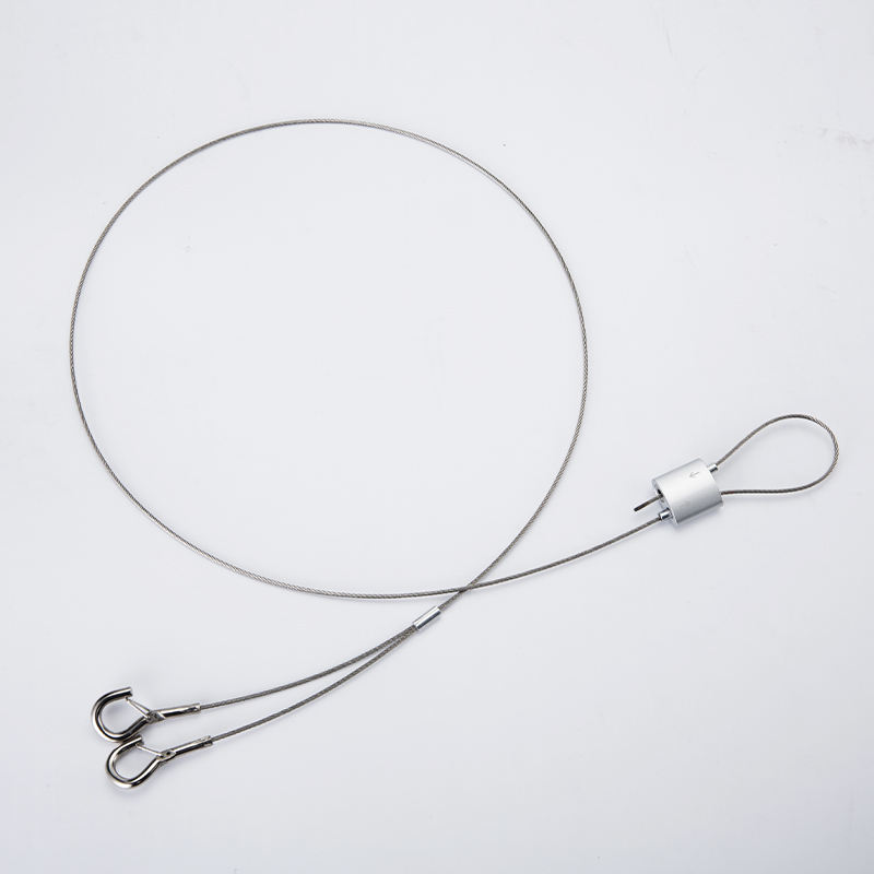 Adjustable Two Way Wire Looping Cable Grippers Hanging Suspension Kits Spring Hook Hardware Fitting