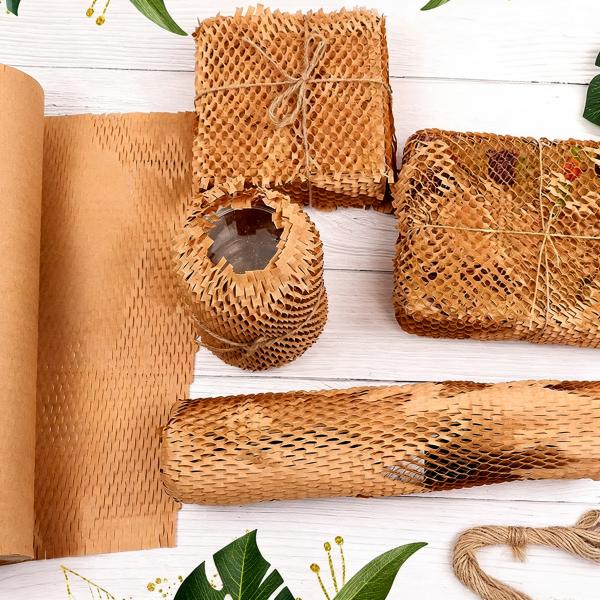 10 - 52cm Honeycomb Paper Sheet Cut To Size  Cushioning Honeycomb Paper Roll