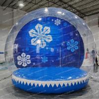 Casa inflable hinchable de fotos personalizada de gran venta, globo de nieve inflable para la decoración de eventos