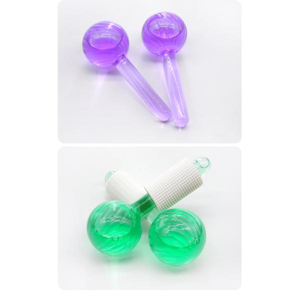 Blue Facial Roller Cold Skin Massagers for Facials Green Ice Globes Cooling and Tightening Massage Device