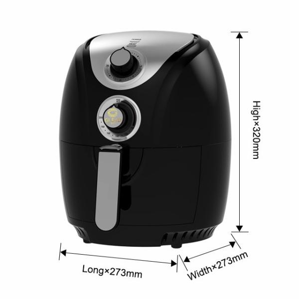1.8L equipamento de cozinha de cozinha de aço inoxidável friteiro de ar rápido saudável